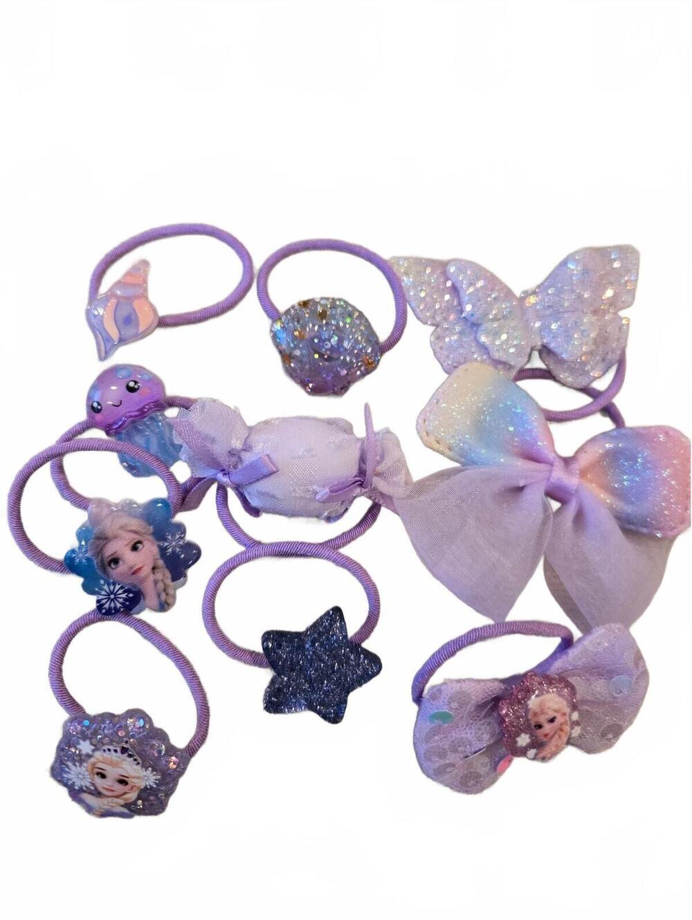 Disney Frozen purple hair tie set